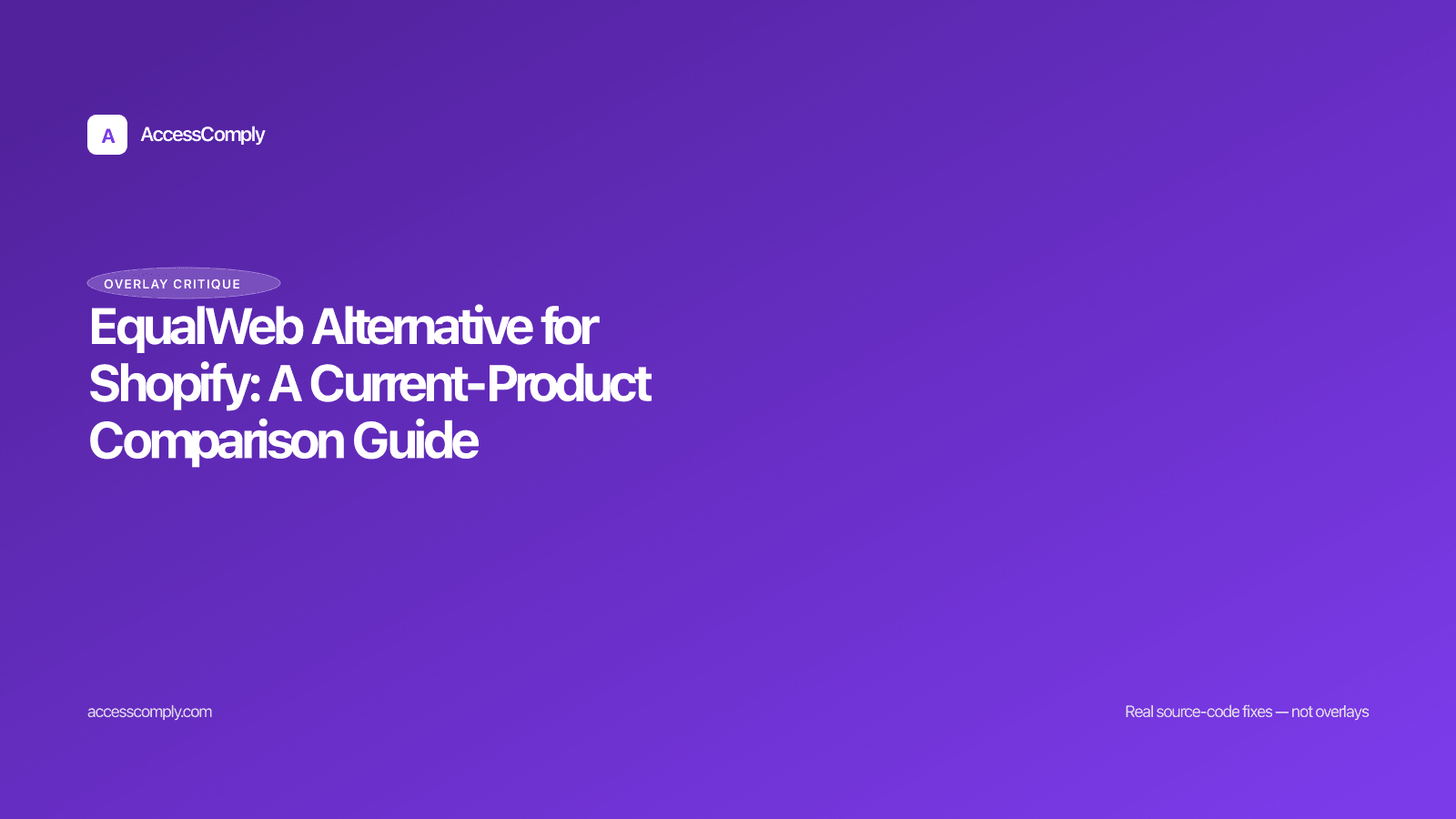 EqualWeb Alternative for Shopify: A Current-Product Comparison Guide — featured image